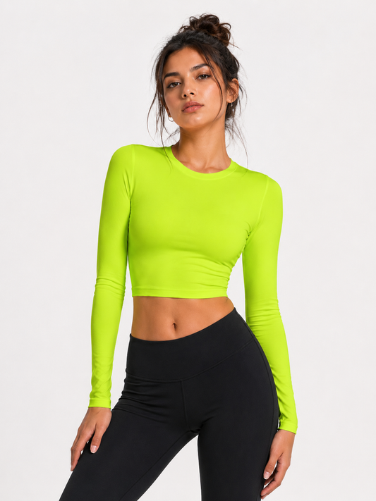 Neon - Full Sleeve Crop top | KrookedVibe