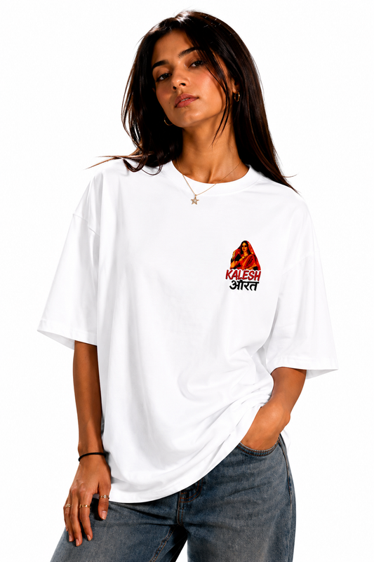 Kaleshi - Oversized Tees for her (Back Print) | KrookedVibe