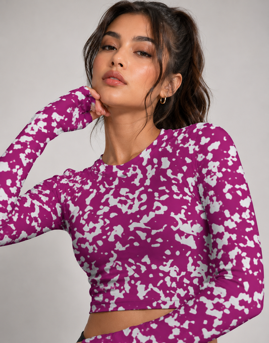 Berry Blitz - Full Sleeve Crop top | KrookedVibe