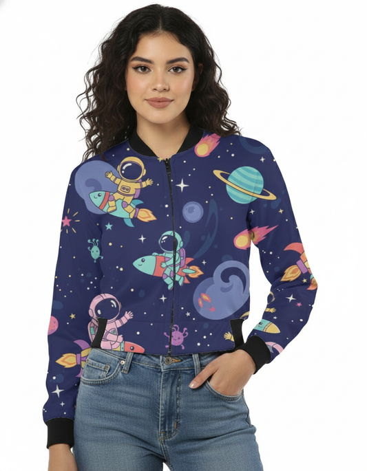 Space Abstract - Bomber Jacket for her