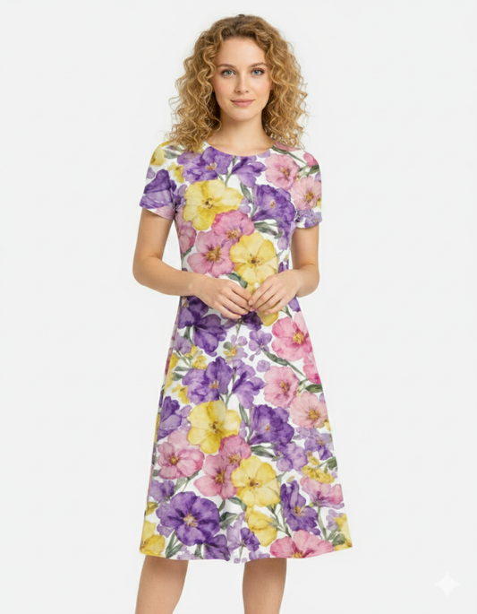 Blossom Carnival - A line Dress