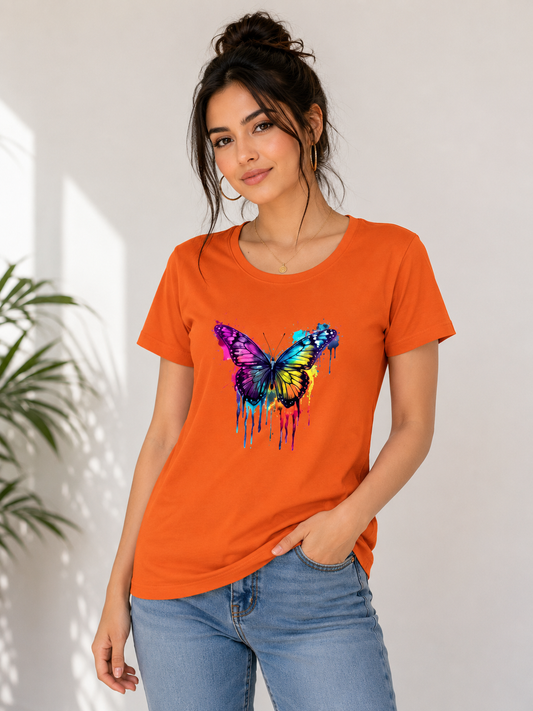 Colourful Butterfly - Tees for her