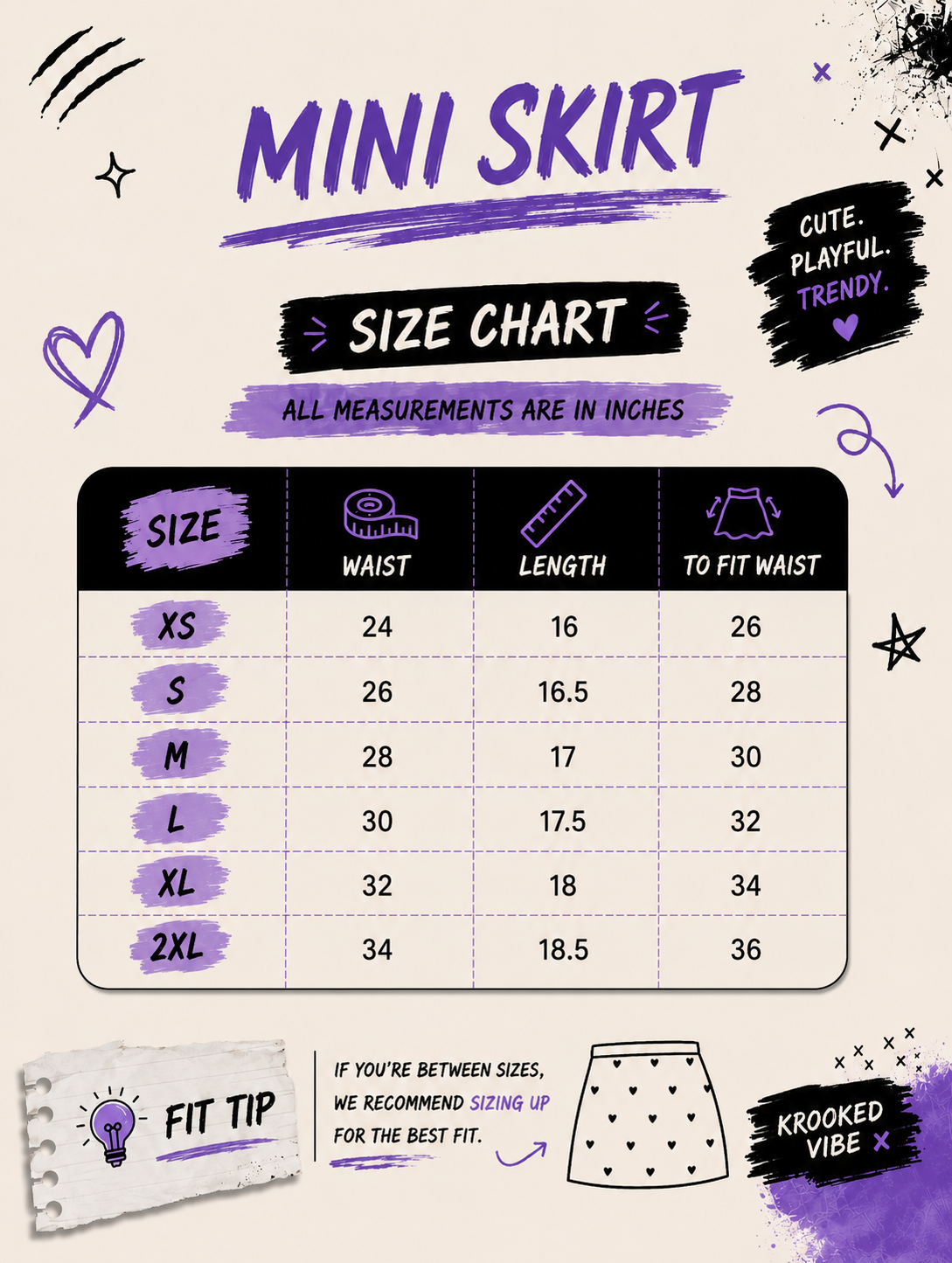 Little Hearts - Mini Skirt