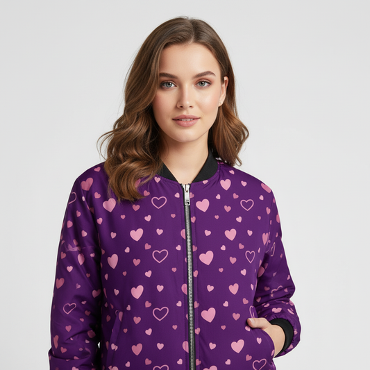 Violet Heartfall - Bomber Jacket for her