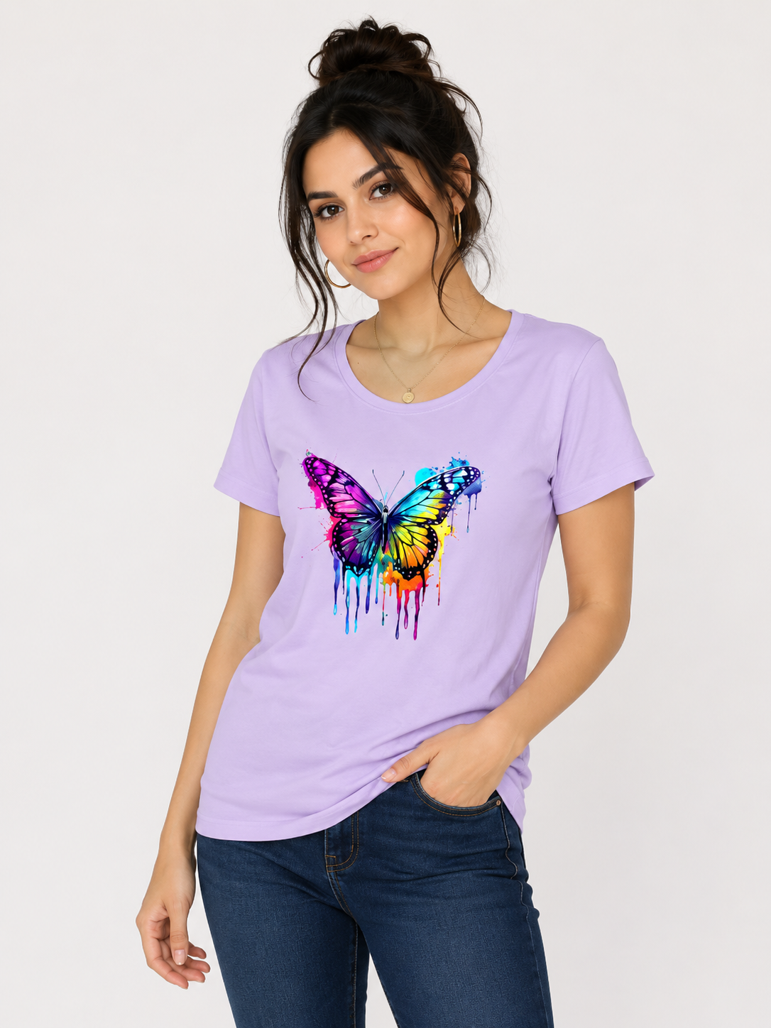Colourful Butterfly - Tees for her