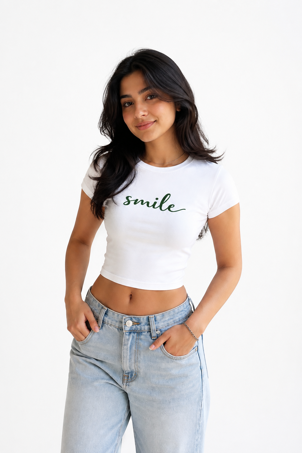 Smile - Baby Tee | KrookedVibe