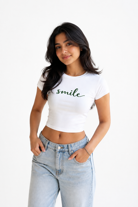 Smile - Baby Tee | KrookedVibe