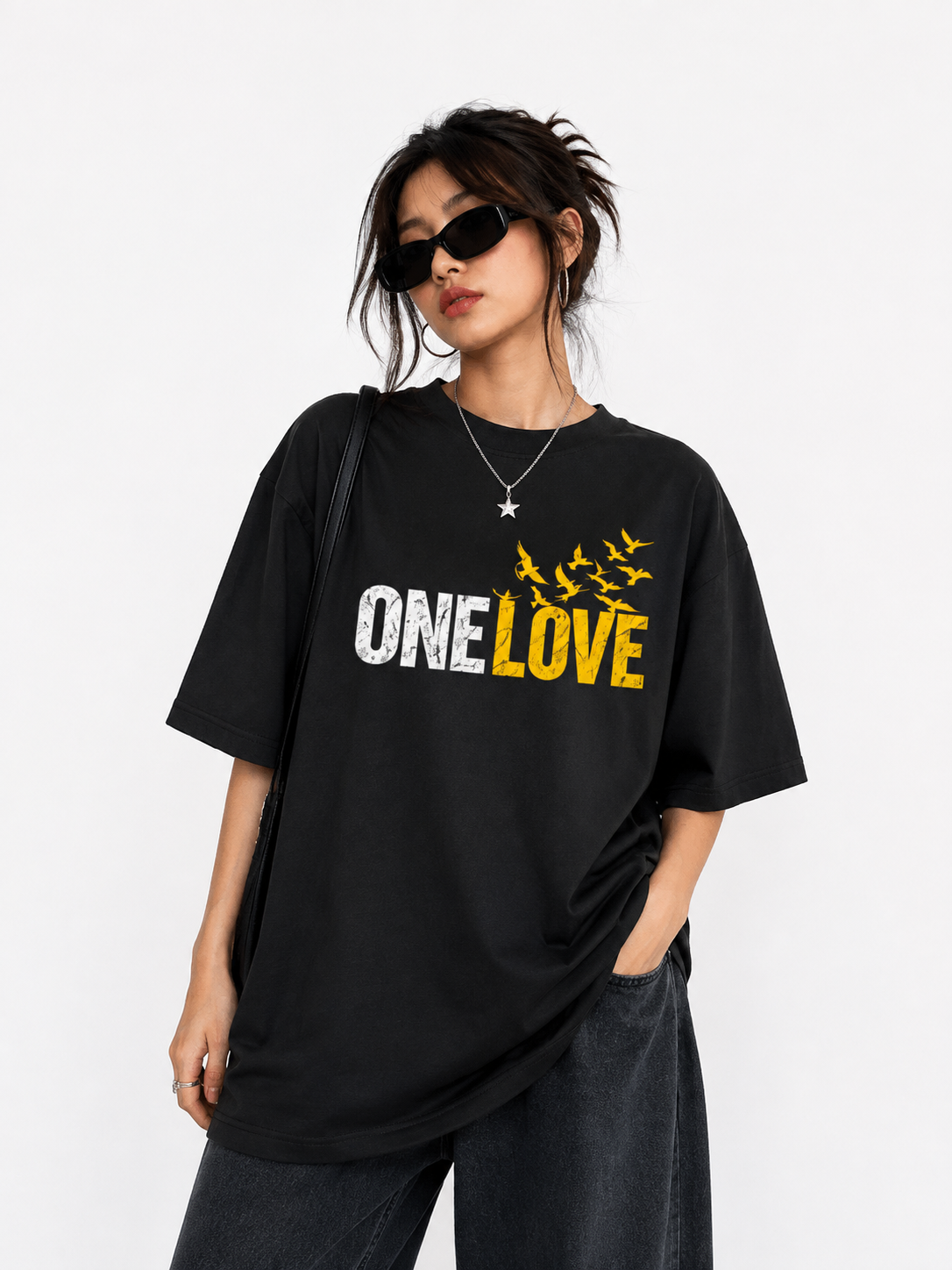 One Love - Oversized tee for her | KrookedVibe