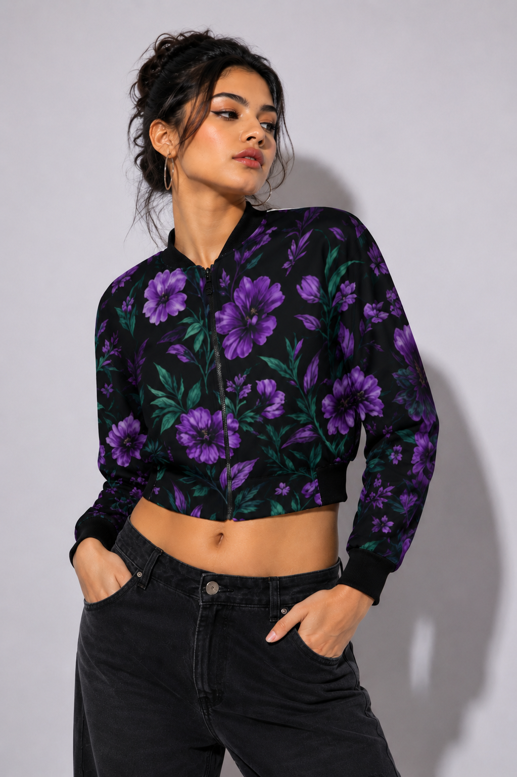 Violet Venom - Bomber Jacket for her | KrookedVibe