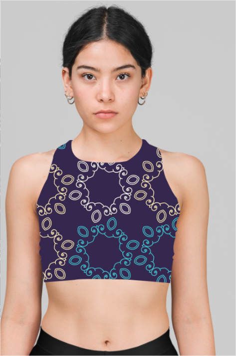 Geometric Rounds - Sports Bra