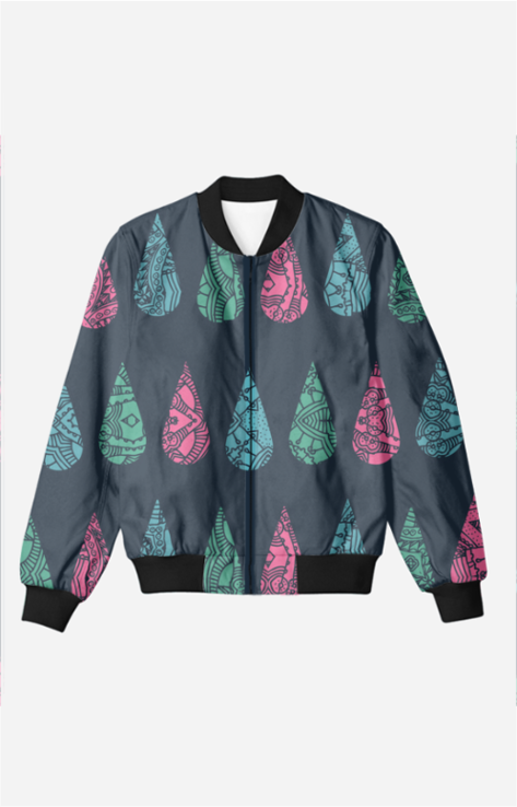 Coloured Rain Drops - Bomber Jacket