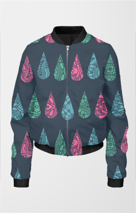 Coloured Rain Drops - Bomber Jacket