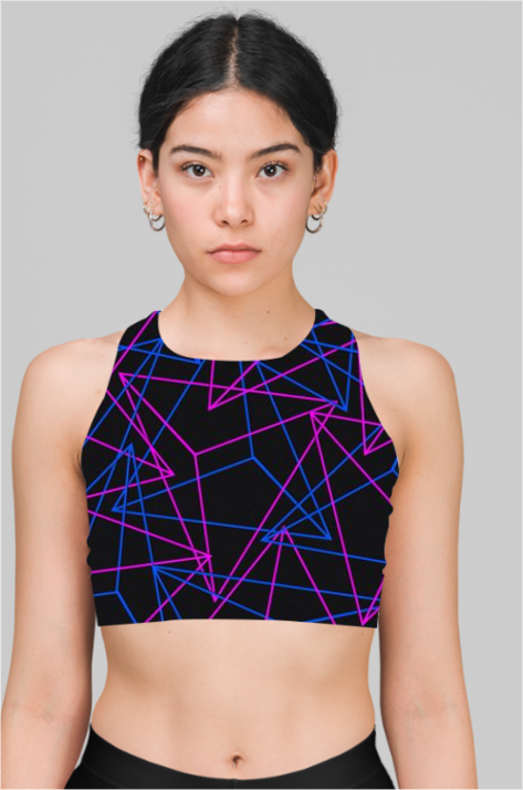 Neon Lines - Sports Bra