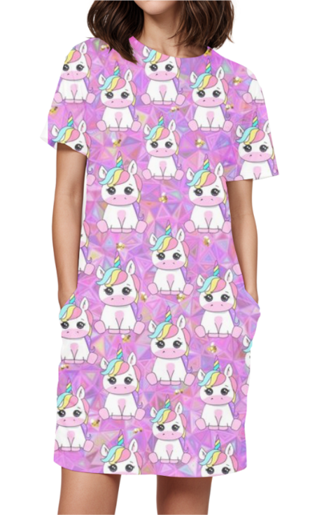 Baby Unicorn - T-shirt Dress