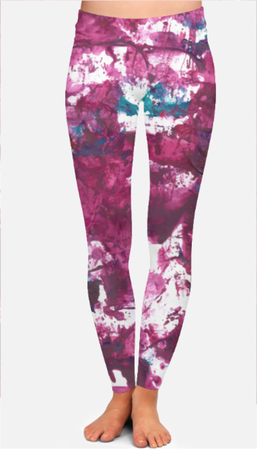 Red Wine Splash - Gym Leggings