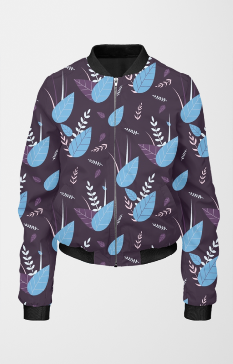 Forest leaves - Bomber jacket for her