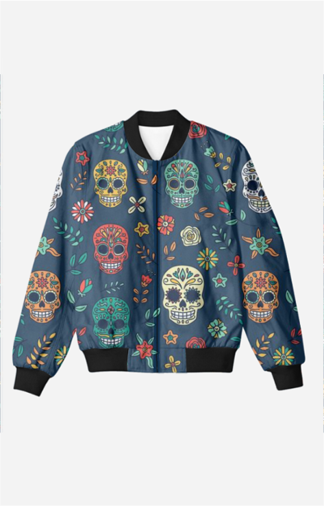 Laughing skull - Bomber jacket for her