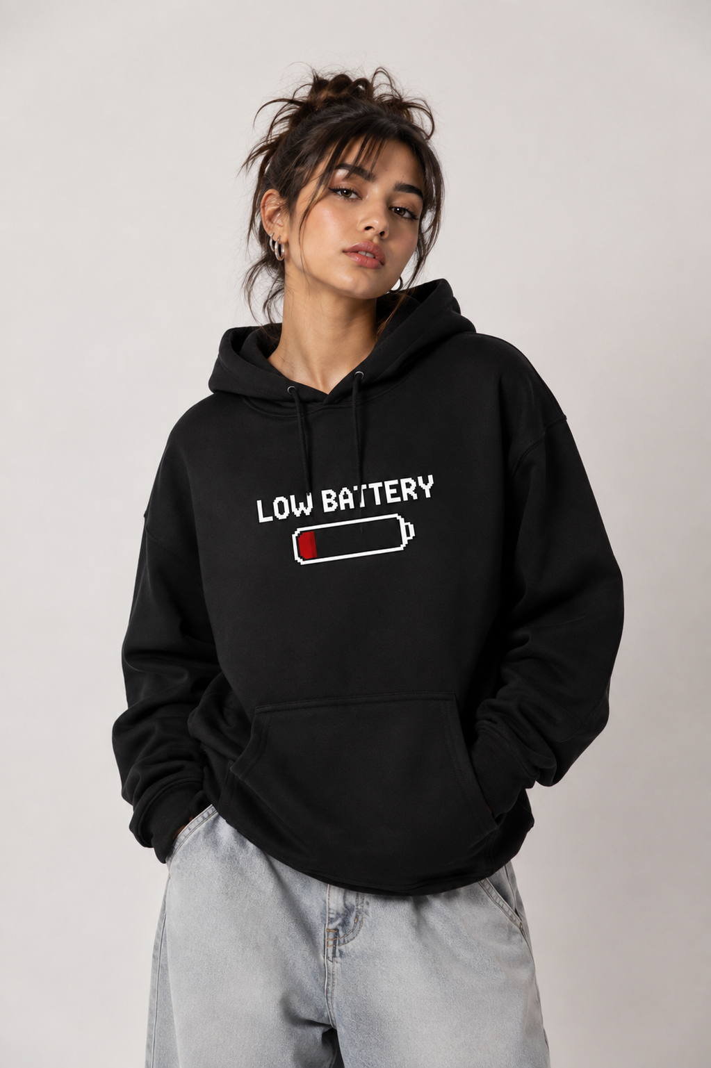 Low Social Battery - Hoodie for her
