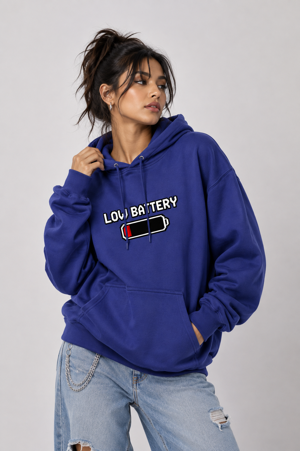 Low Social Battery - Hoodie for her