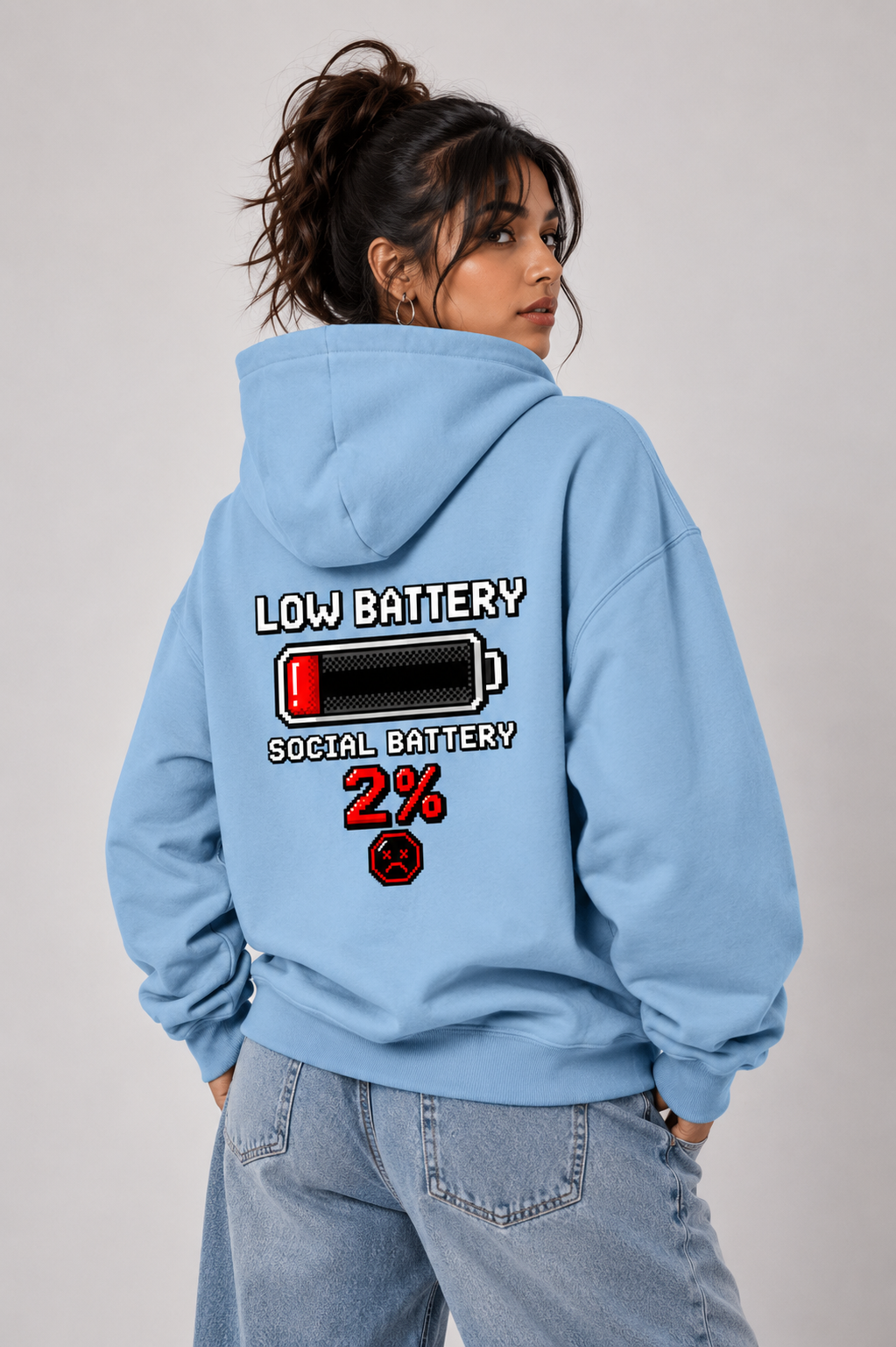Low Social Battery - Hoodie for her
