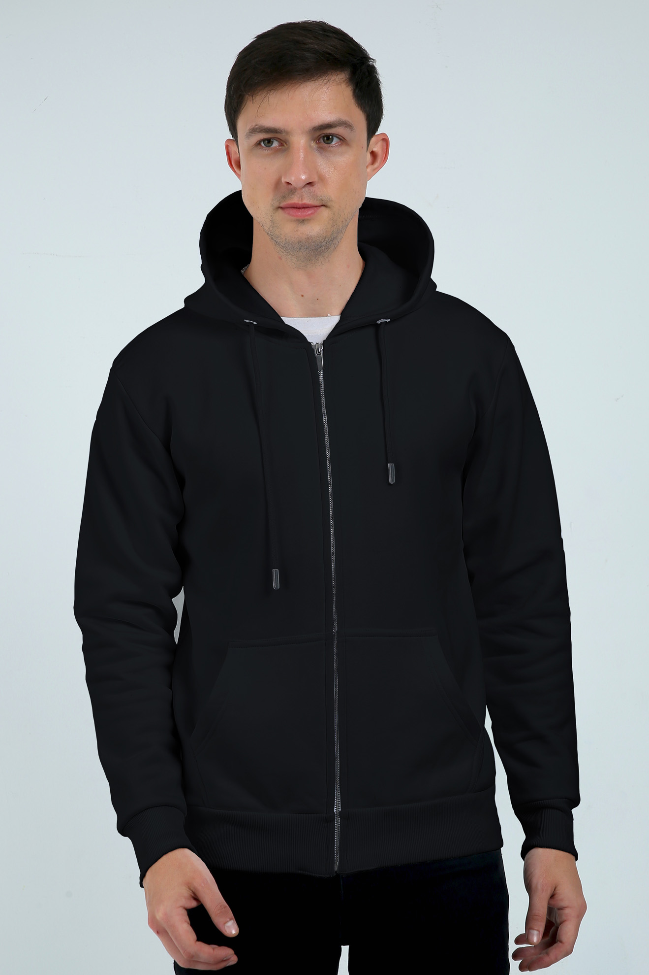 The hoodie features a zip-up design for easy wear, a hood for added protection, and a bold KrookedVibe logo on the front for a trendy look.