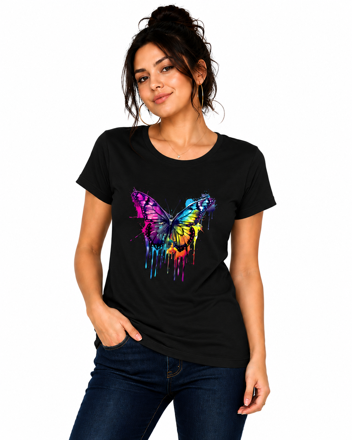 Colourful Butterfly - Tees for her