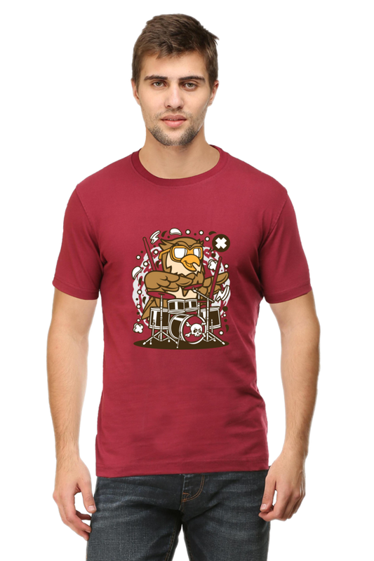 Owl Drummer - Half Sleeve Tees