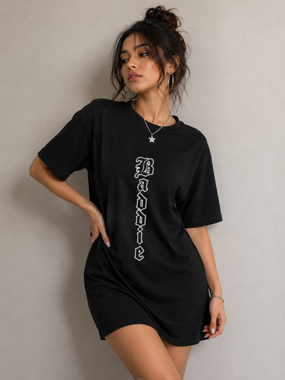 Baddie - T-Shirt Dress | KrookedVibe