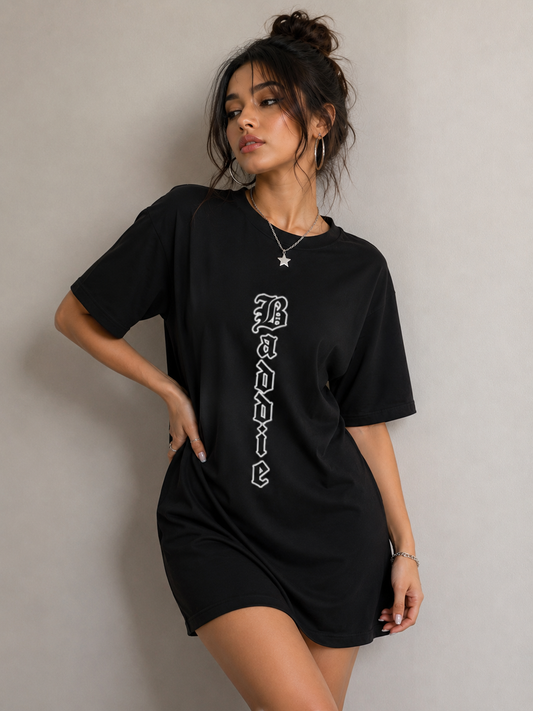 Baddie - T-Shirt Dress | KrookedVibe