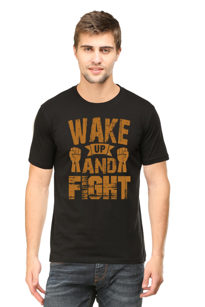 Wake Up & Fight - Half Sleeve Tee