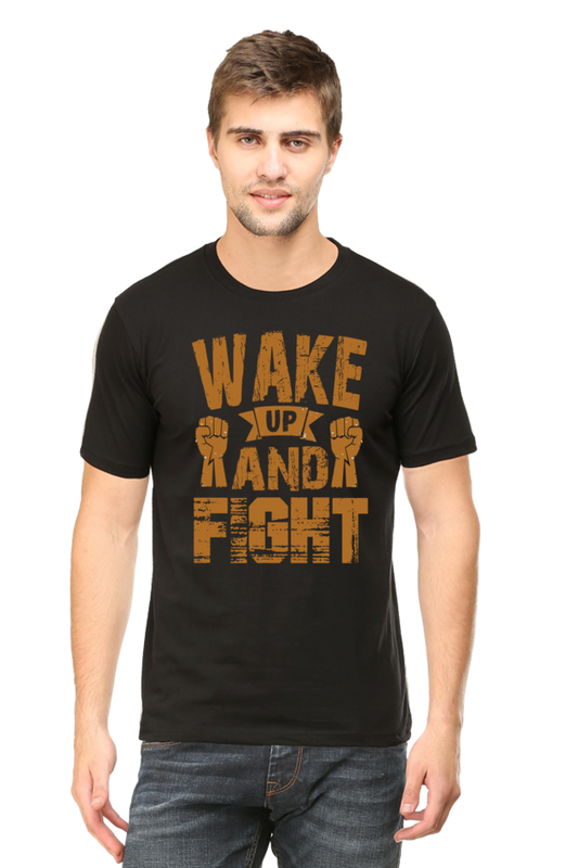 Wake Up & Fight - Half Sleeve Tee