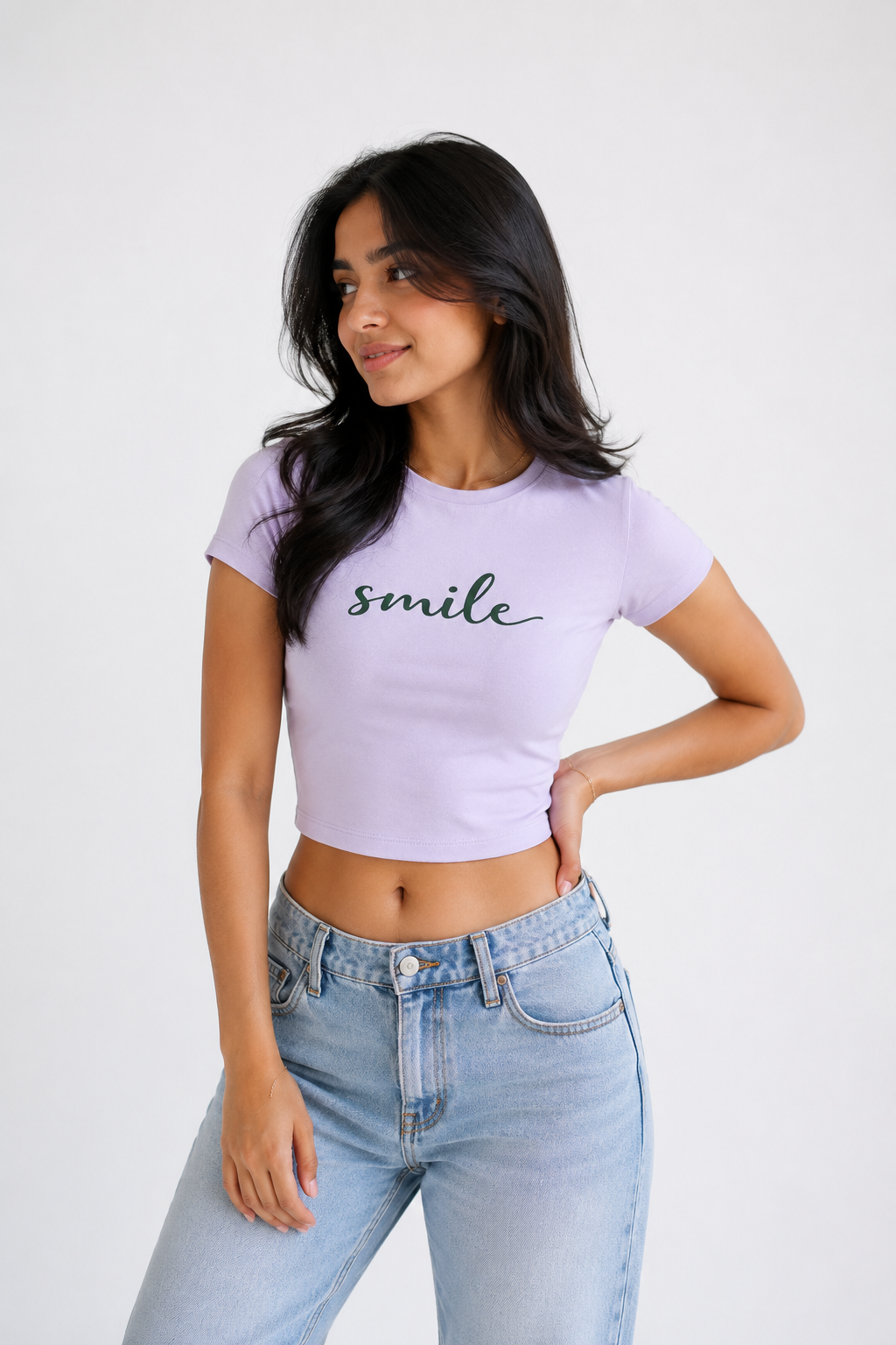 Smile - Baby Tee | KrookedVibe