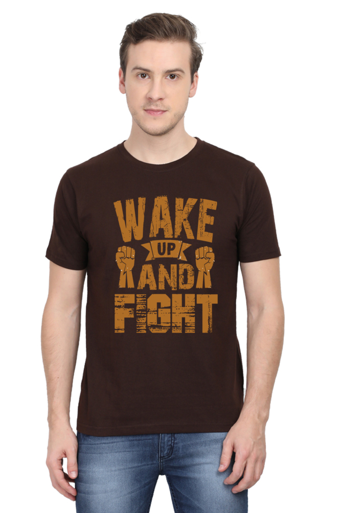 Wake Up & Fight - Half Sleeve Tee