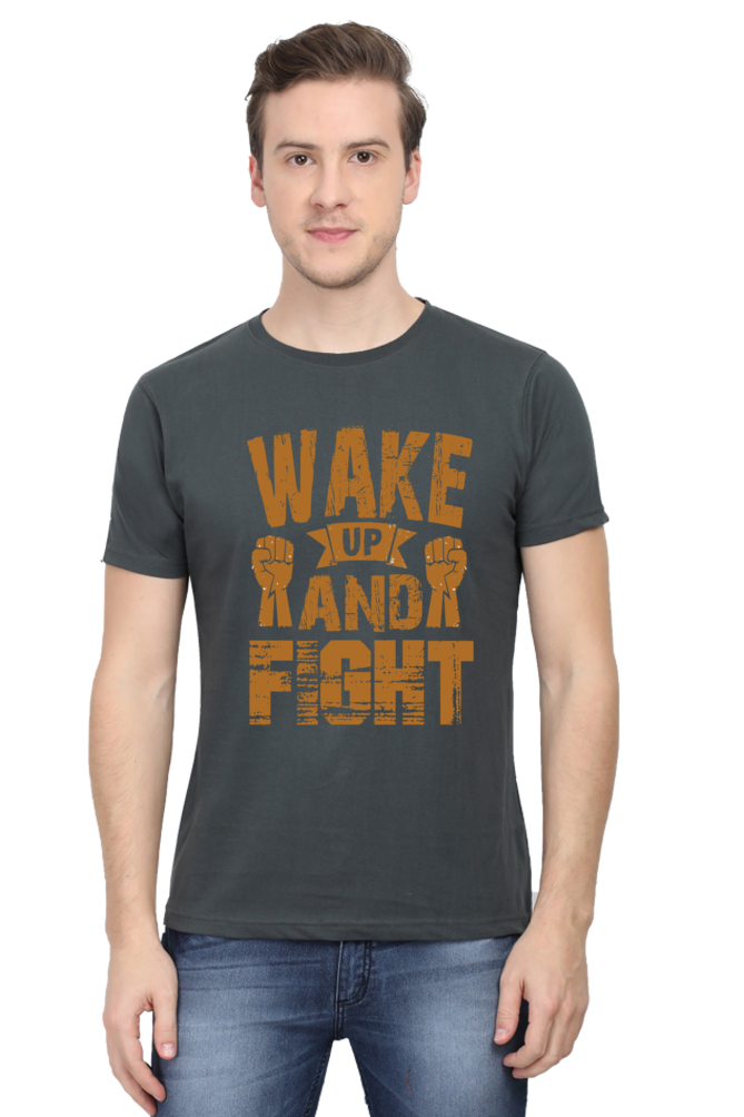 Wake Up & Fight - Half Sleeve Tee