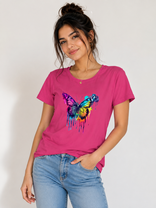 Colourful Butterfly - Tees for her