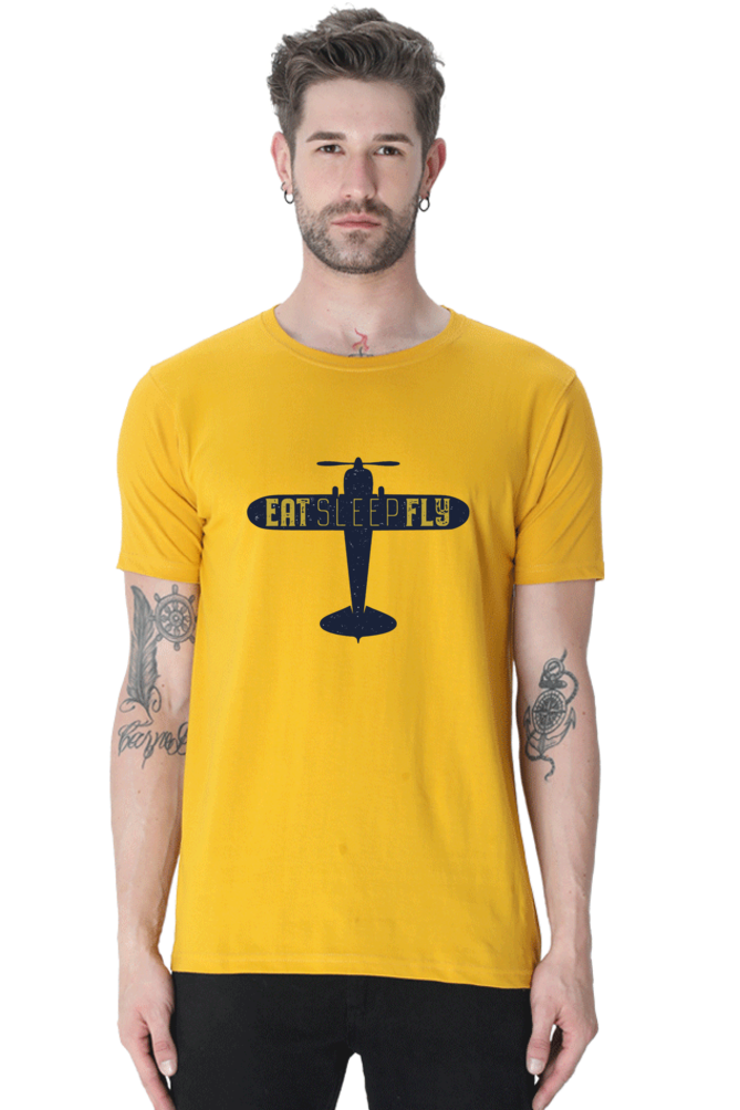 Eat Sleep Fly - Half Sleeve Tees