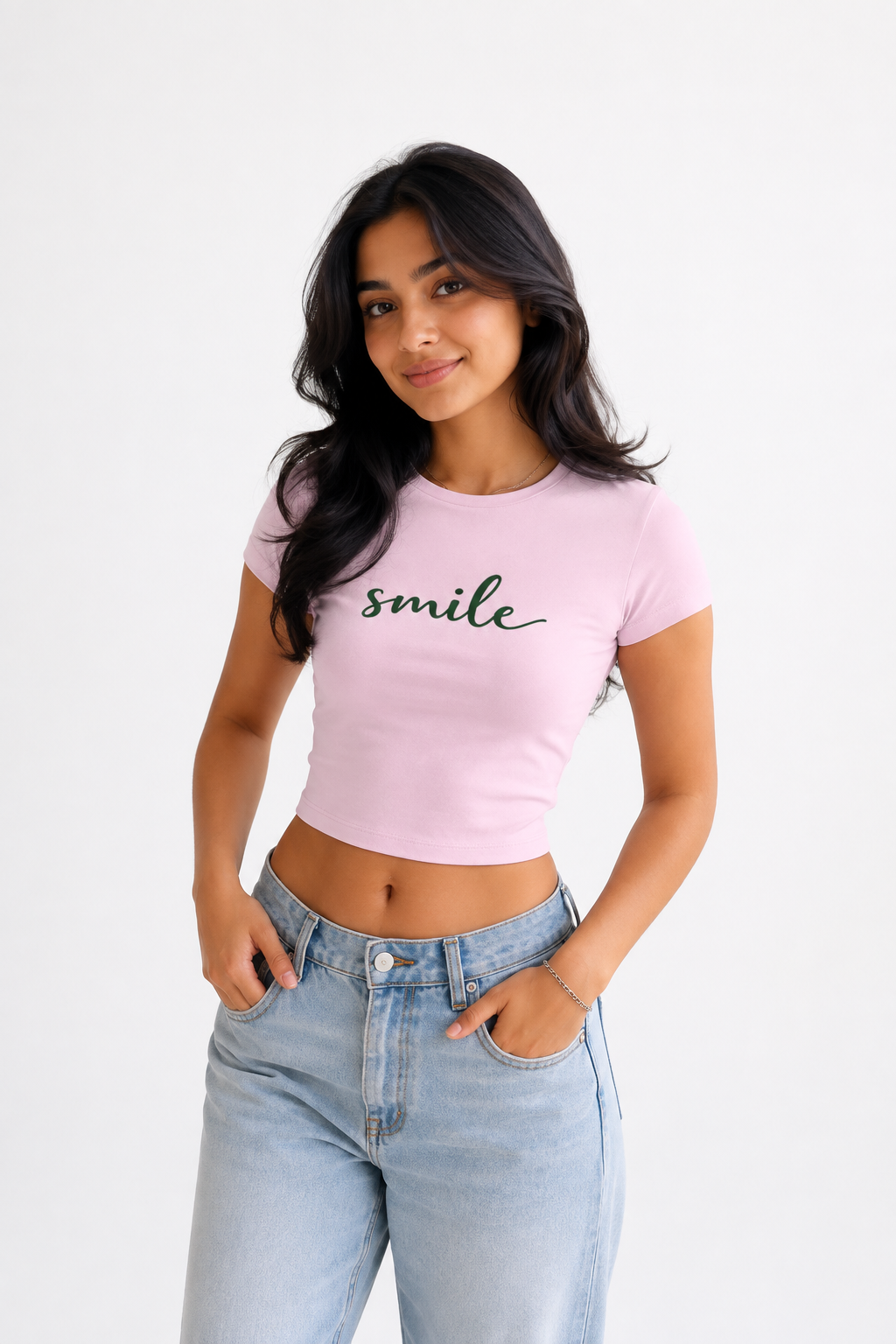 Smile - Baby Tee | KrookedVibe