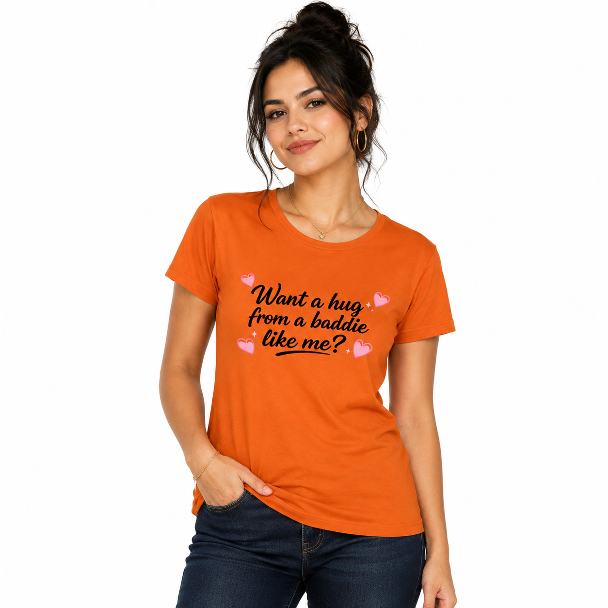 Baddie Hug - Tees for her | KrookedVibe