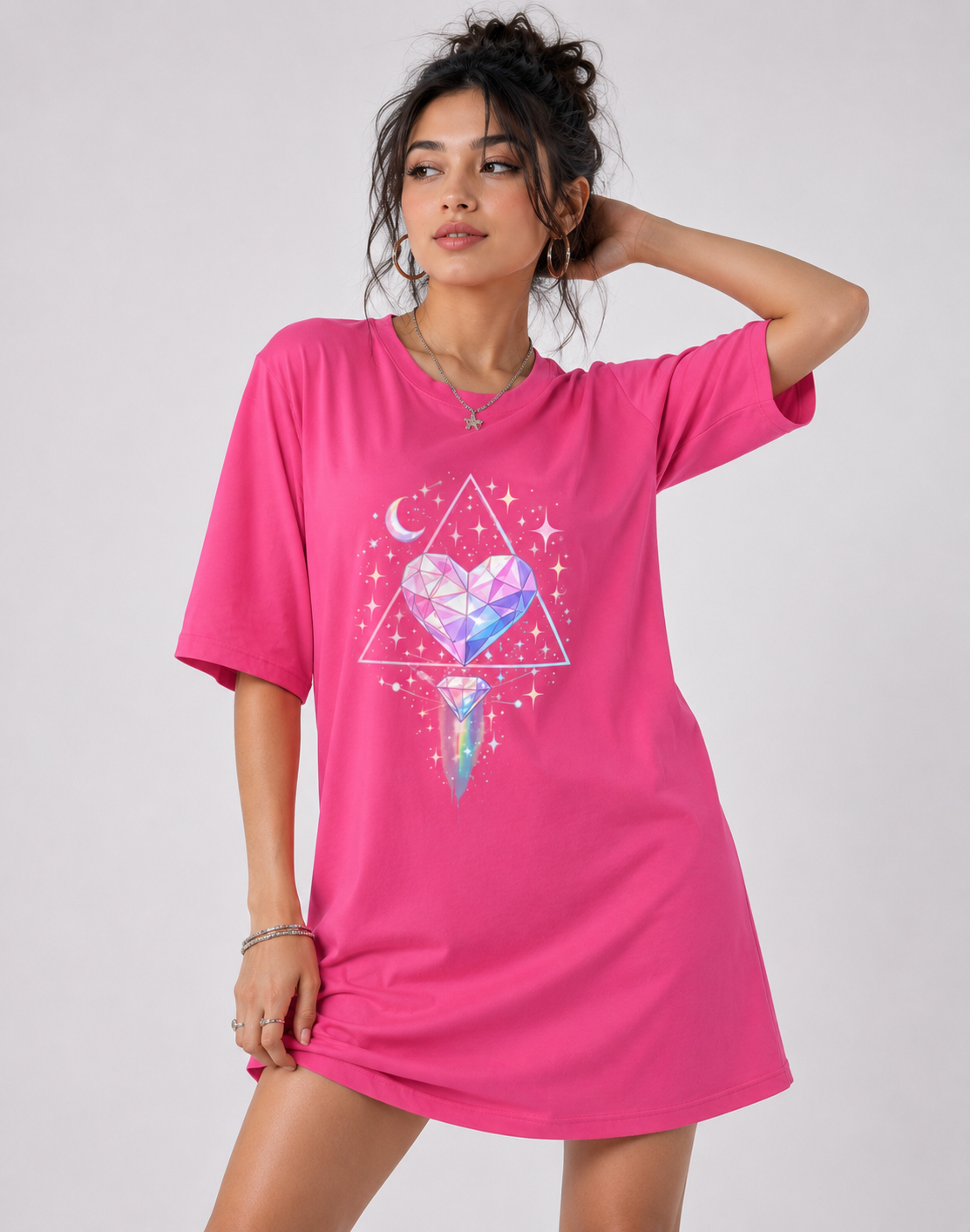 Prismatic Soul - T-Shirt Dress | KrookedVibe