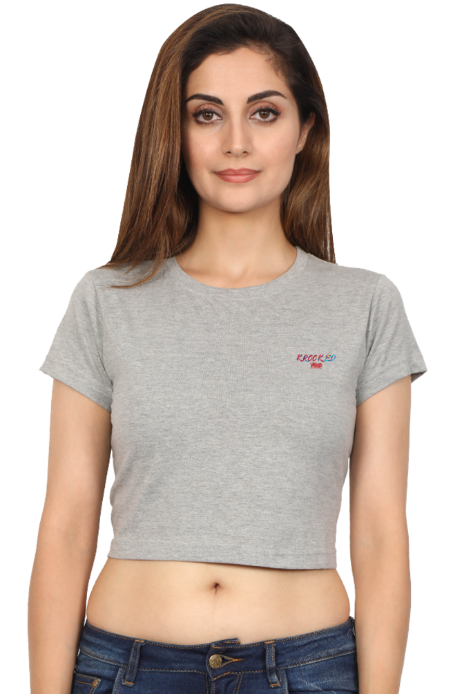 This crop top features a bold logo design, giving it a unique edge. Perfect for pairing with high-waisted jeans or skirts, this top is perfect for casual outings or lounging in style.