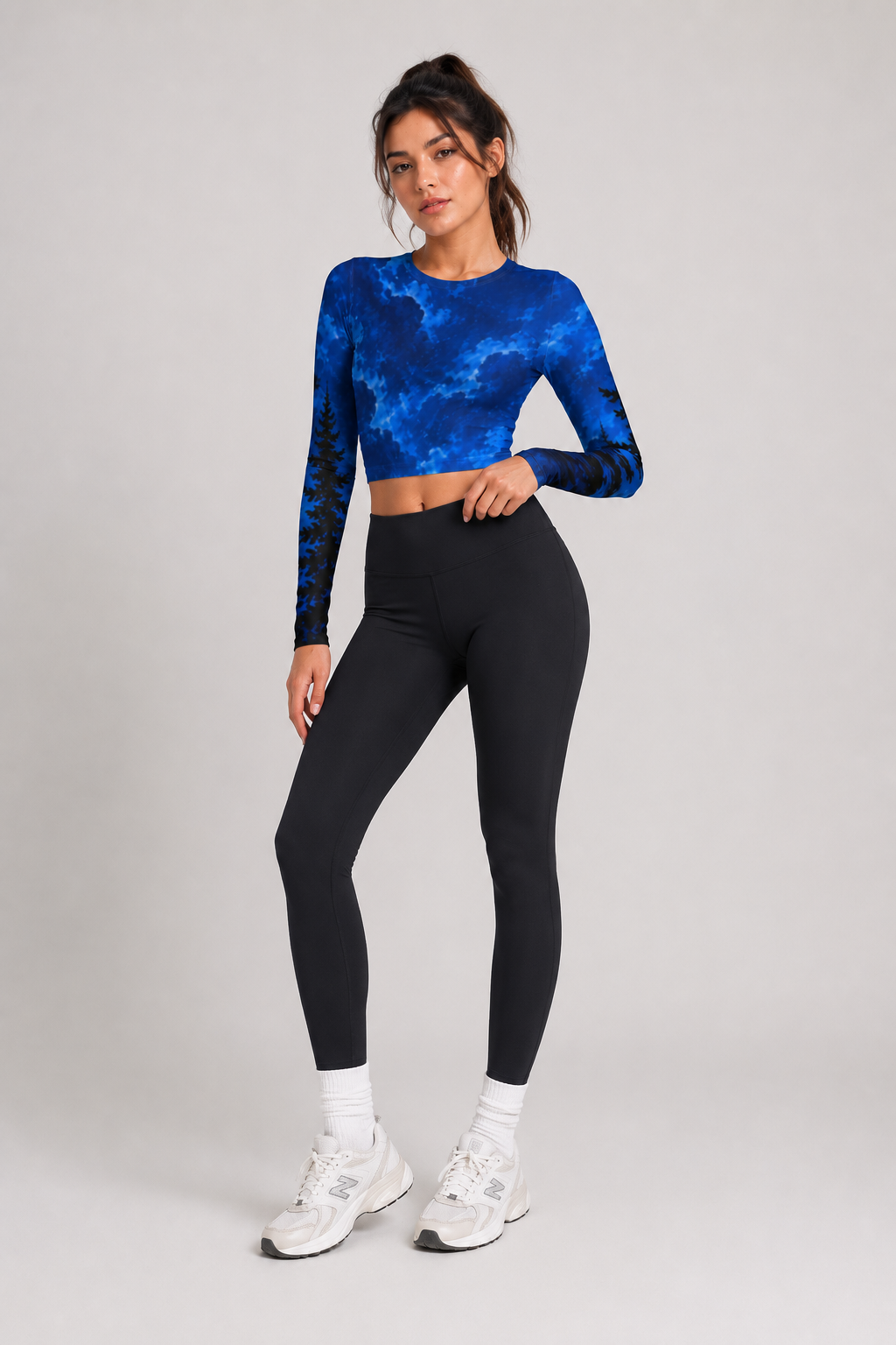 Midnight Canopy - Full Sleeve Crop top | KrookedVibe
