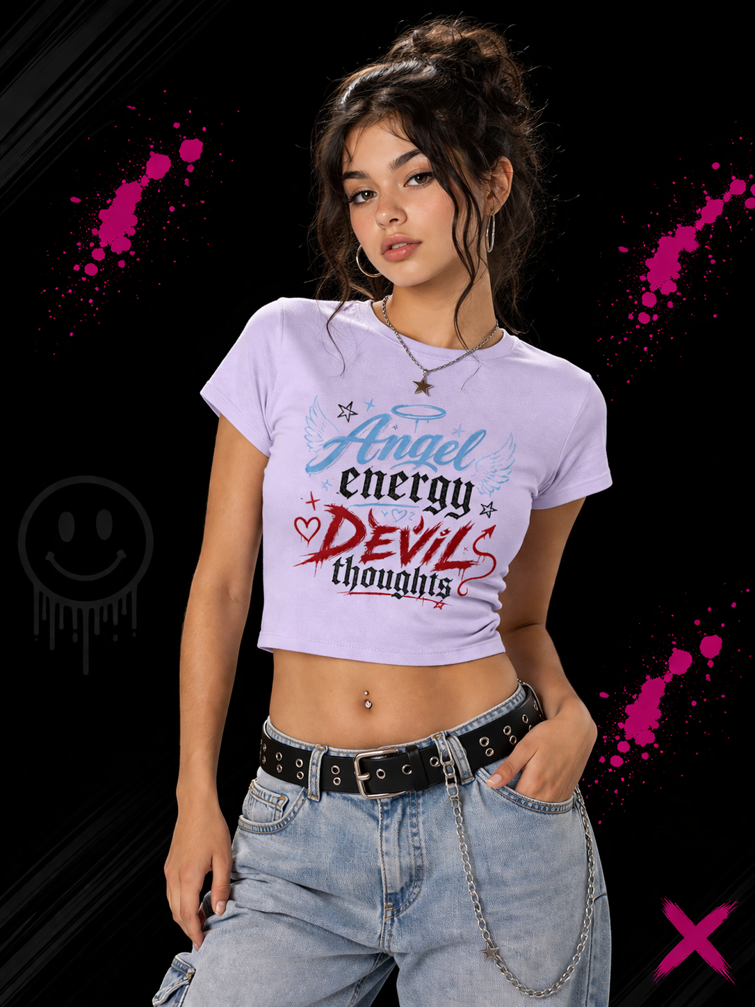 Angel's Devil - Baby Tee | KrookedVibe