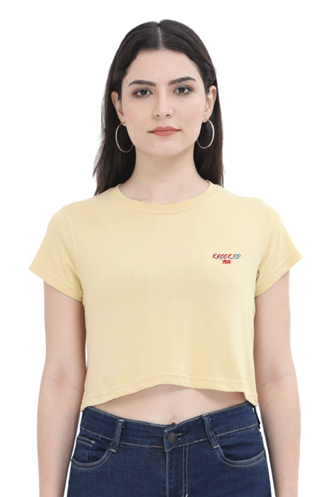 This crop top features a bold logo design, giving it a unique edge. Perfect for pairing with high-waisted jeans or skirts, this top is perfect for casual outings or lounging in style.