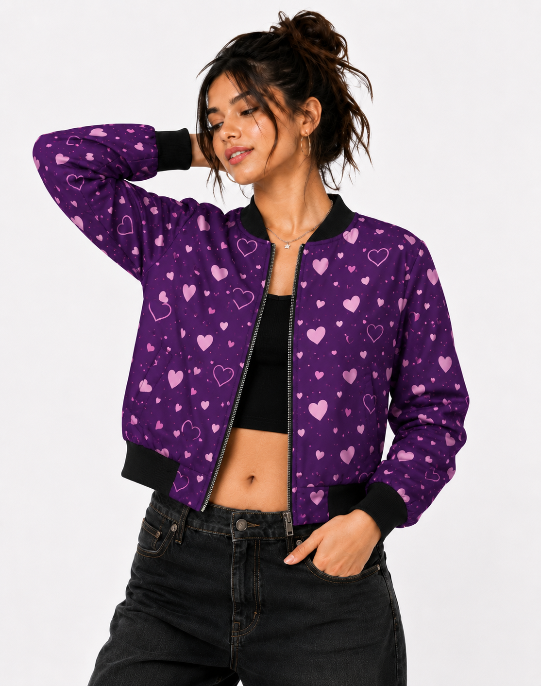 Violet Heartfall - Bomber Jacket for her