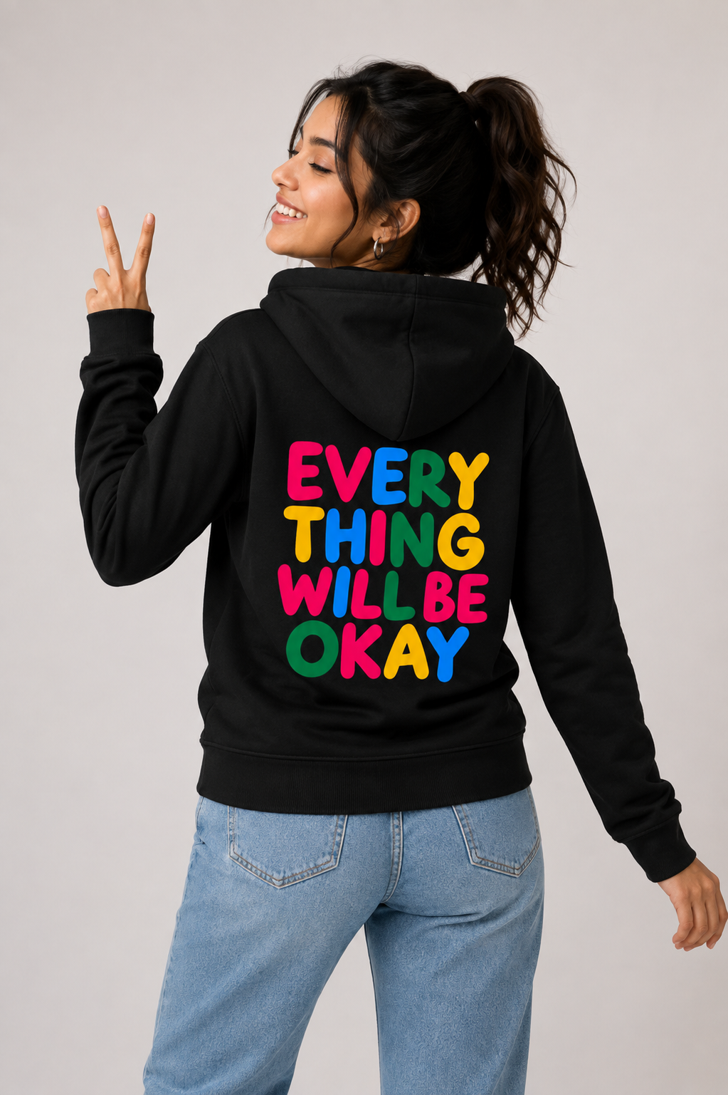 Will be Okay - Hoodie for her (Backprint)