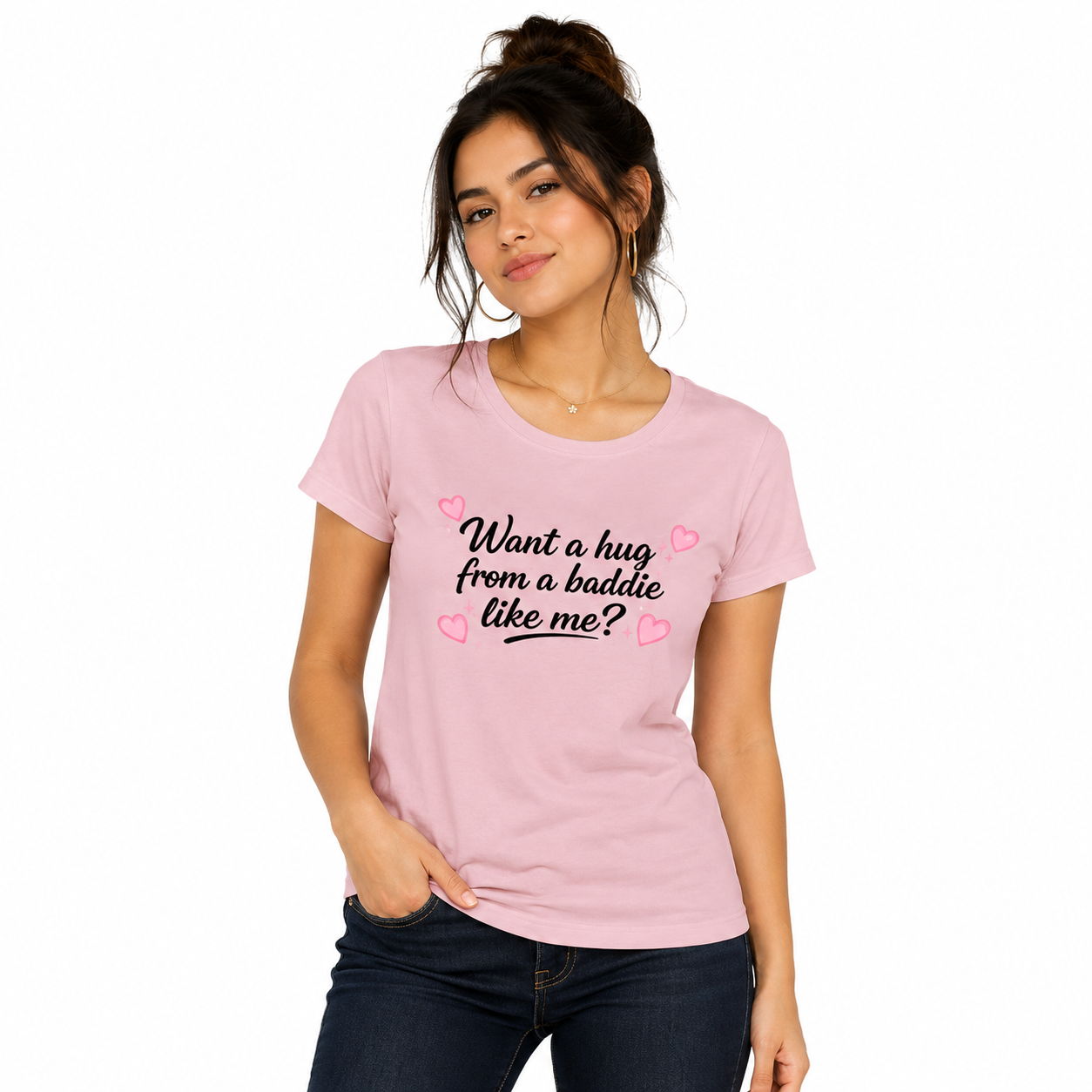 Baddie Hug - Tees for her | KrookedVibe