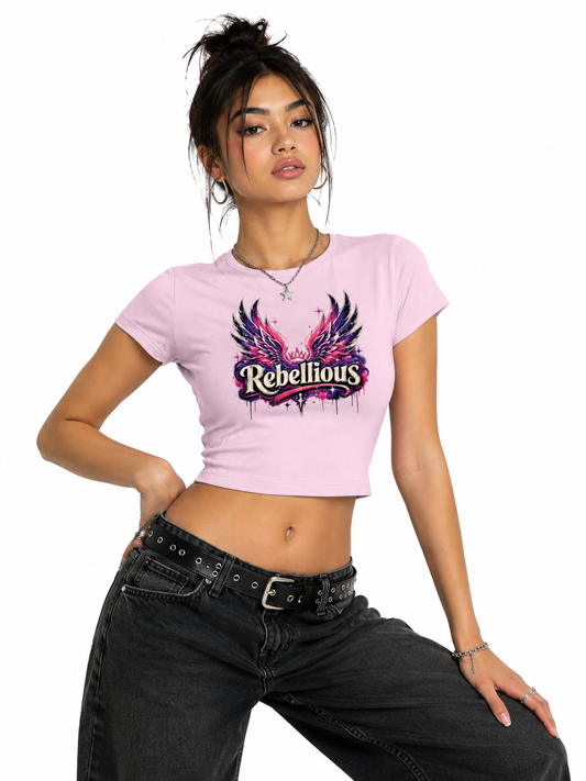 Rebellious - Baby Tee | KrookedVibe