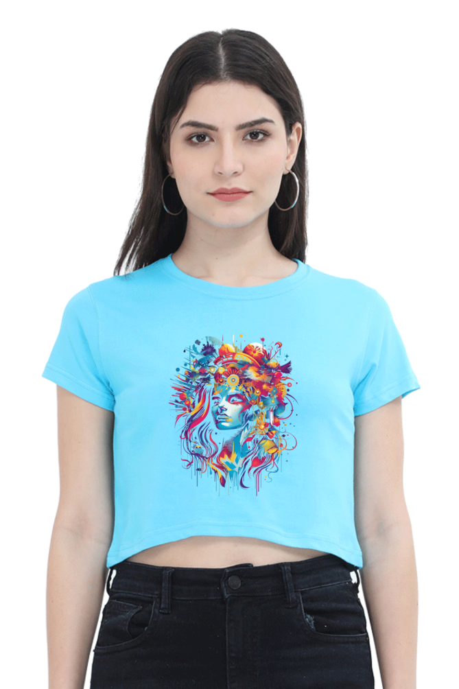 The Hihi Crop Top is available in a range of colors including Black, SkyBlue, Grey Melange, Beige, White, Lavender, Navy Blue, Red, Golden Yellow, and Light Baby Pink. Choose from sizes XS to XXL for the perfect fit.