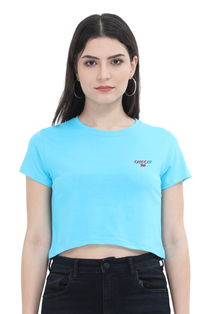 This crop top features a bold logo design, giving it a unique edge. Perfect for pairing with high-waisted jeans or skirts, this top is perfect for casual outings or lounging in style.