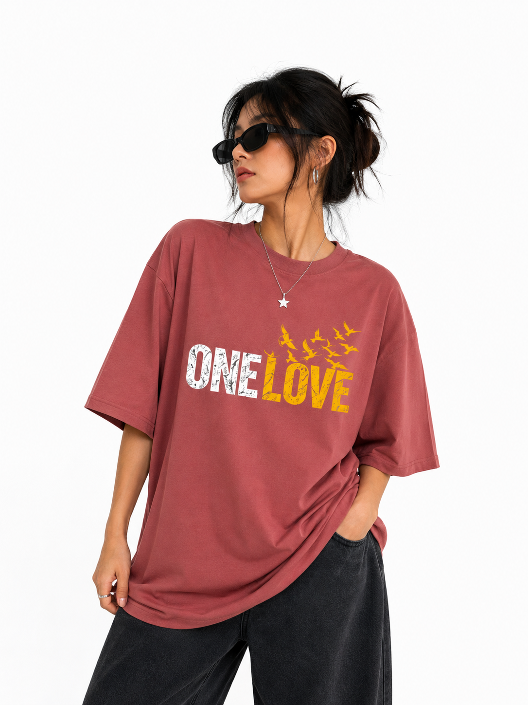 One Love - Oversized tee for her | KrookedVibe